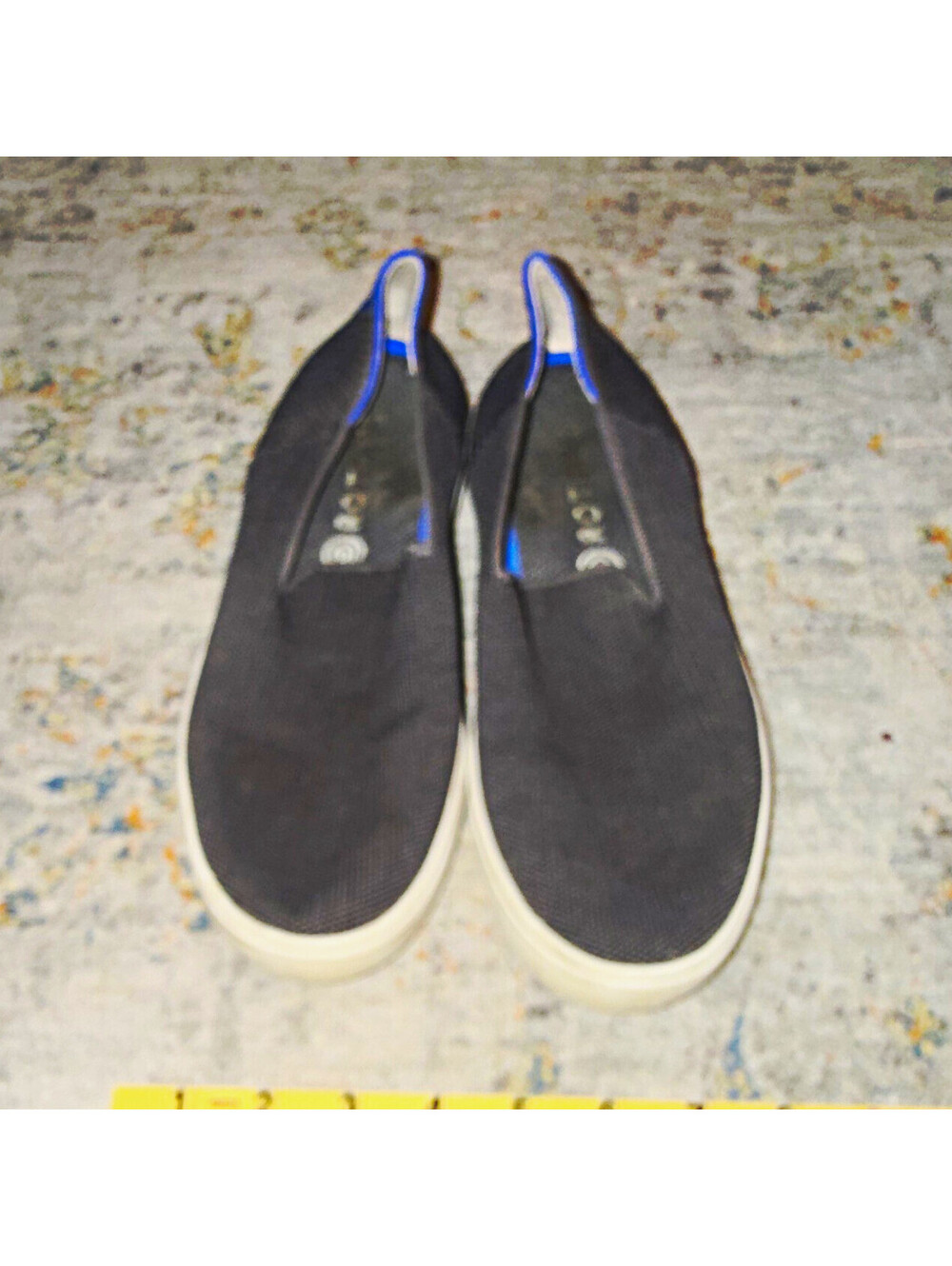 Rothy’s 8.5 Gray Knit Slip-On Casual Shoes Contrast Trim Foam Insole MPN RM-002